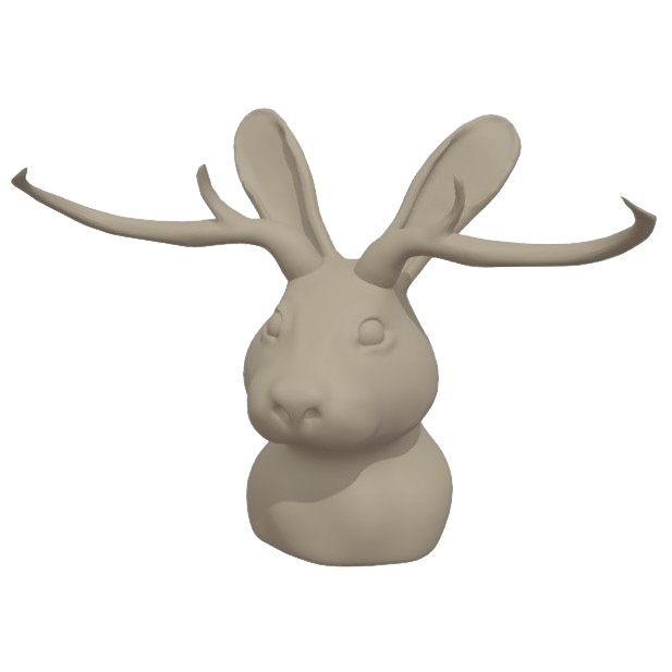 A jackalope head.